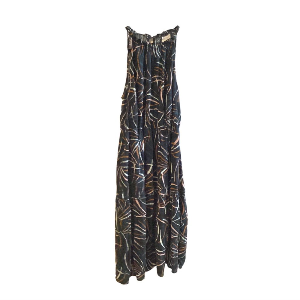 Boho style dark blue maxi dress